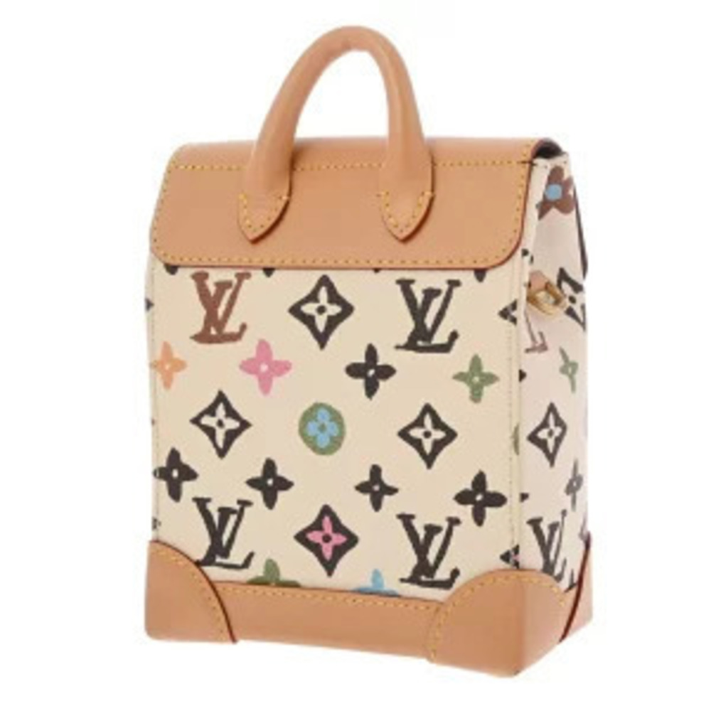 Louis Vuitton Monogram Ruggie Steamer Vanilla Shoulder Bag Canvas Leather Gold
